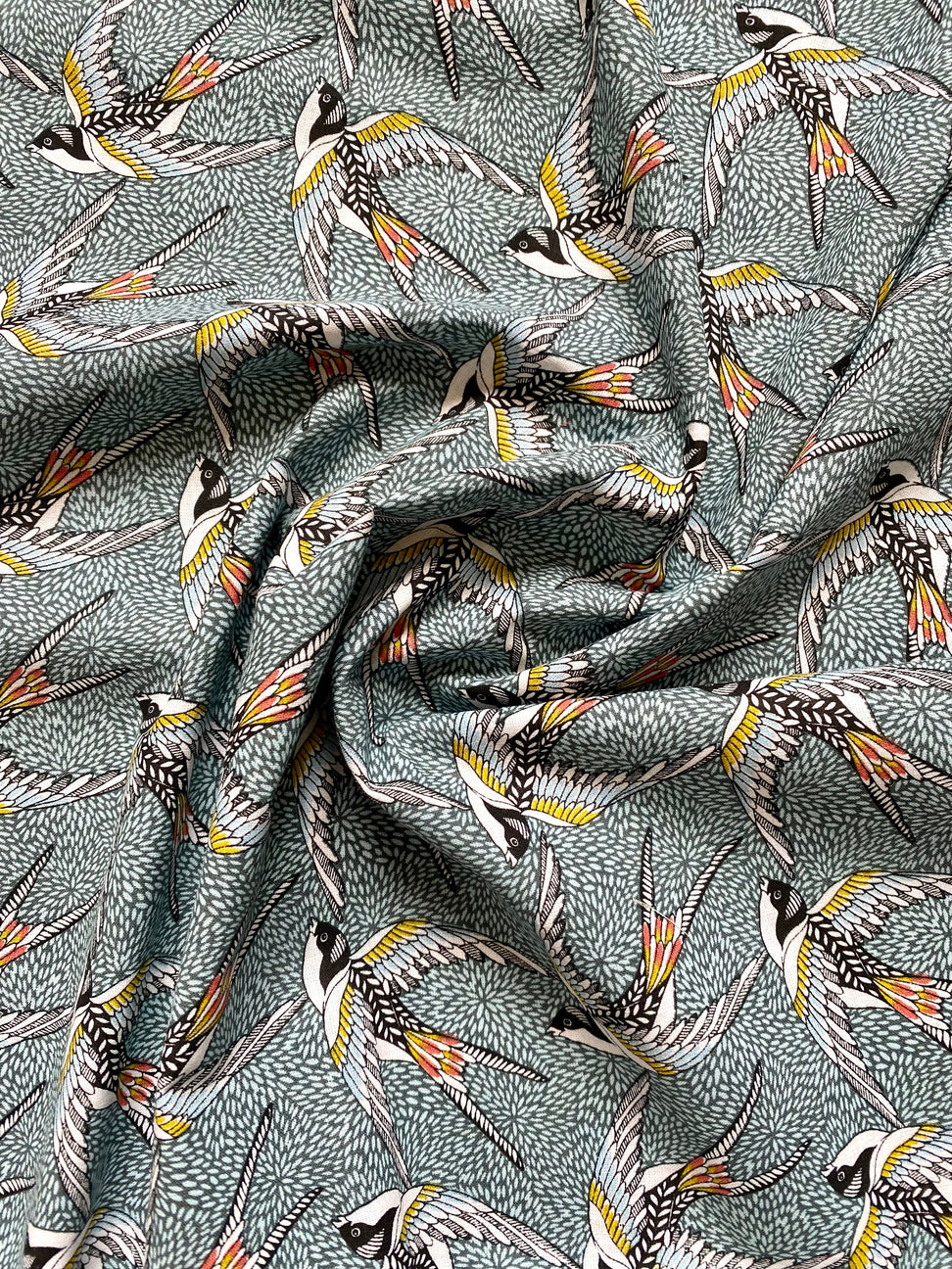 Tissu hirondelles